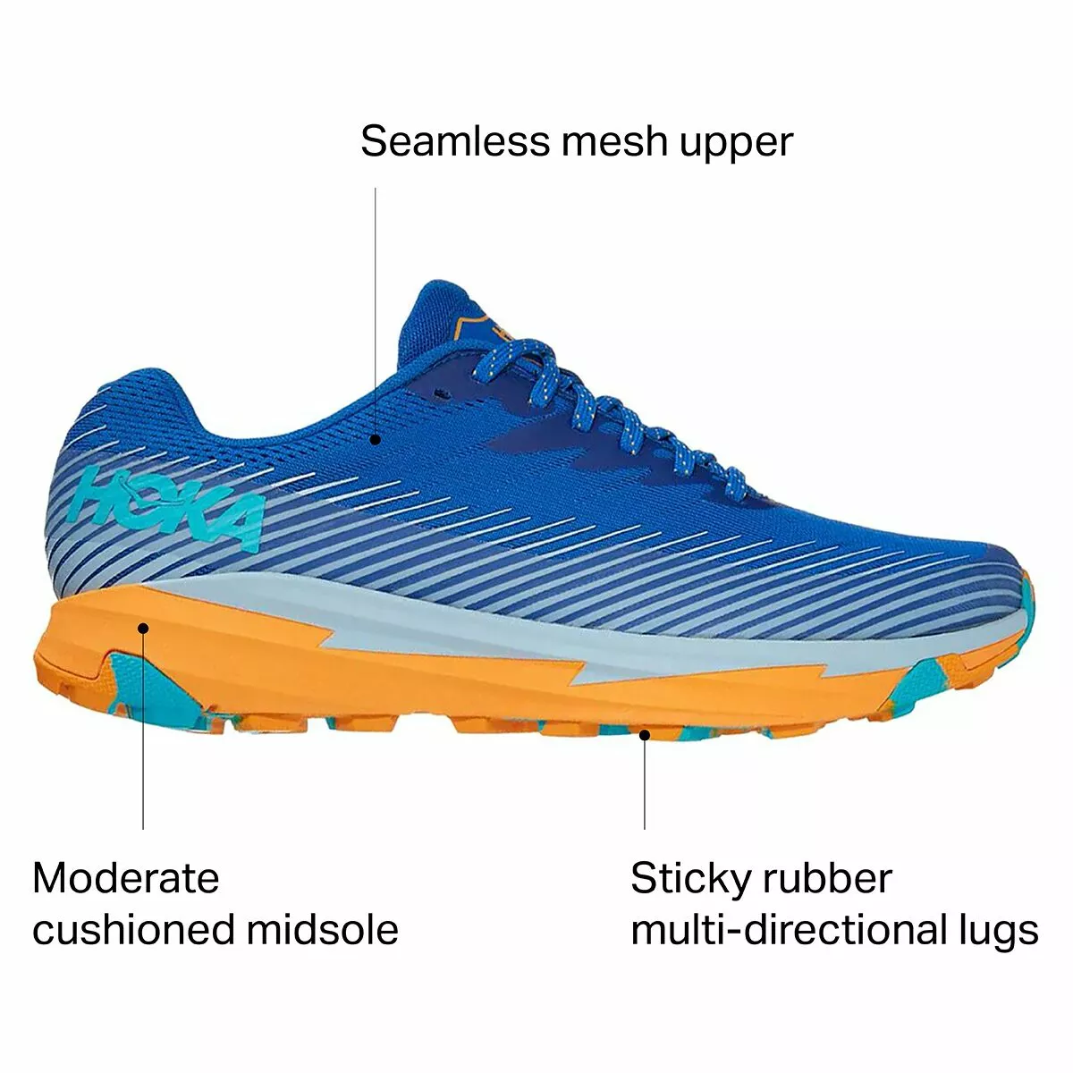 HOKA ONE ONE Torrent 2 Trail Running Shoe Men's 36 HOKA ONE ONE Torrent 2 Trail Running Shoe Men's - Image 36